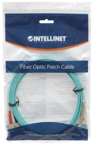 Cables or Connectors for Audio and Video Equipment Intellinet Fibre Optic Patch Cable, OM3, LC/SC, 2m, Aqua, Duplex, Multimode, 50/125 µm, LSZH, Fiber, Lifetime Warranty, Polybag