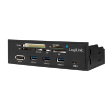 USB Hubs UA0341, CF,MS Micro (M2),Memory Stick (MS),MicroSD (TransFlash),SD,xD, Black, 5.25", 5000 Mbit/s, RoHS, CE, SATA