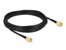 Cables & Interconnects DeLOCK 90474 coaxial cable LMR100 5 m RP-SMA Black