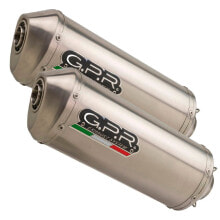 Spare Parts GPR EXHAUST SYSTEMS Satinox Dual Slip On ETV Caponord 1000 Rally 01-07 Homologated Muffler
