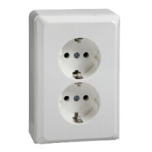 Sockets, switches and frames Schneider Electric 515514, Type F, 2P+E, White, Thermoplastic, IP20, 250 V