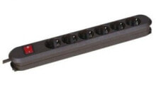 Sockets, switches and frames 381.450K, 1.5 m, 6 AC outlet(s), Type F, Plastic, Brown, 230 V