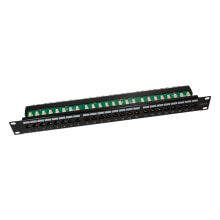 Accessories for sockets and switches NP0033, RJ-45, Black, Rack mounting, 1U, RoHS, 440 mm