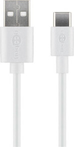 Cables & Interconnects Goobay 38677 USB cable 0.1 m USB 2.0 USB A USB C White