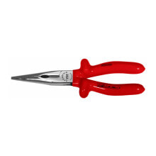Thin pliers and round pliers VDE telephone pliers, 205 mm, serrated jaws, straight with wire cutter