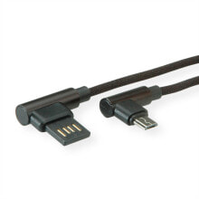 Cables & Interconnects ROTRONIC-SECOMP USB 2.0 Kabel gewinkelt Typ A reversibel Micro B ST/ST schwarz 0.8m - Cable - Digital