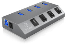 USB Hubs ICY BOX IB-HUB1405 USB 3.2 Gen 1 (3.1 Gen 1) Type-B 5000 Mbit/s Anthracite