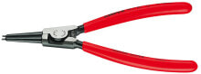 Thin pliers and round pliers Knipex 46 11 A3. Type: Circlip pliers, Material: Chromium-vanadium steel, Handle material: Plastic. Length: 21 cm, Weight: 220 g
