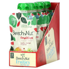 Smoothie beech-Nut, Fruities, Stage 2, Apple, Mango & Carrot, 12 Pouches, 3.5 oz (99 g) Each