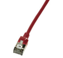 Cables & Interconnects Slim U/FTP, 1 m, Cat6a, U/FTP (STP), RJ-45, RJ-45, Red