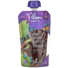 Smoothie plum Organics, Organic Baby Food, 6 Mos & Up, Pear, Purple Carrot & Blueberry, 4 oz (113 g)