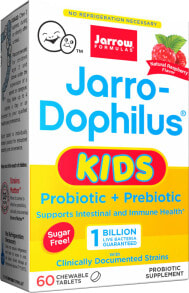 Prebiotics And Probiotics Jarrow Formulas  Jarro-Dophilus Kids   Natural Raspberry -- 60 Chewable Tablets