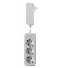 Sockets, switches and frames 933.007, 1.6 m, 3 AC outlet(s), Indoor, White, VDE, 1 pc(s)