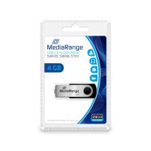 USB Flash drive MediaRange MR907 USB flash drive 4 GB USB Type-A / Micro-USB 2.0 Black, Silver
