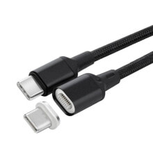 Charging Cables Microconnect USB3.1CC1-MAGNET, 1 m, USB C, USB C, USB 3.2 Gen 1 (3.1 Gen 1), 5000 Mbit/s, Black