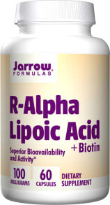 Antioxidants Jarrow Formulas R-Alpha Lipoic Acid Plus Biotin -- 60 Veggie Capsules