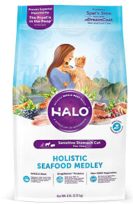Cat Dry Food Halo Purely For Pets Spot's® Stew Sensitive Formula For Cats Seafood Medley -- 6 lbs