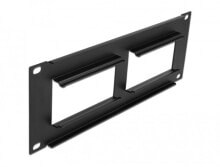 Accessories for telecommunications cabinets and racks DeLOCK 81379. Product colour: Black, Material: Metal, Mounting: Rack mounting. Width: 254 mm, Height: 87 mm, Depth: 13.1 mm