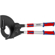 Cable and bolt cutters Knipex 95 32 100, End-cutting pliers, 10 cm, Blue/Red/Stainless steel, 220 mm, 68 cm, 60 mm