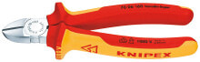 Pliers and side cutters Knipex 70 06 160, Diagonal-cutting pliers, Chromium-vanadium steel, Plastic, Red/Orange, 16 cm, 216 g