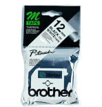 Cartridges Brother Labelling Tape - 12mm, Black/White, Blister label-making tape M