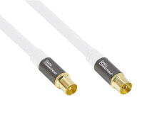 Cables & Interconnects Alcasa GC-M2049 coaxial cable RG-6/U 20 m IEC/Koax White